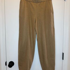 Eileen Fisher Honey Brown Wool Lantern Pants Women's Quiet Luxury Size XS